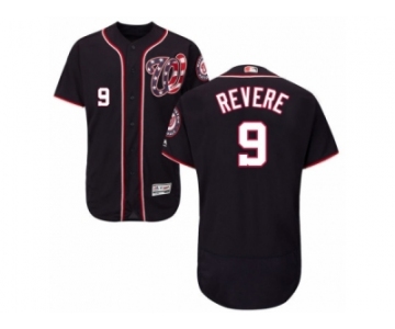 Men's Majestic Washington Nationals #9 Ben Revere Navy Blue Flexbase Authentic Collection MLB Jersey