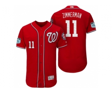Men's Washington Nationals #11 Ryan Zimmerman 2017 Spring Training Flex Base Authentic Collection Stitched Baseball Jersey