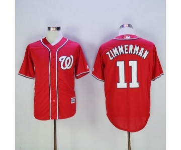 Men's Washington Nationals #11 Ryan Zimmerman Majestic Red Cool Base Player Jersey