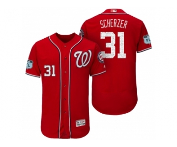 Men's Washington Nationals #31 Max Scherzer 2017 Spring Training Flex Base Authentic Collection Stitched Baseball Jersey