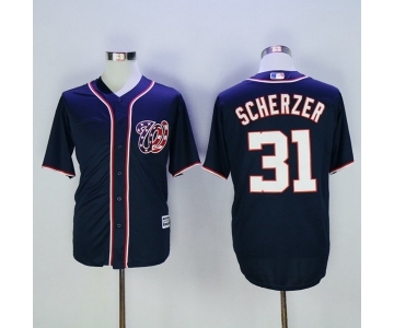 Men's Washington Nationals #31 Max Scherzer Majestic Blue Cool Base Player Jersey