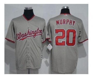 Washington Nationals #20 Daniel Murphy Grey New Cool Base Stitched MLB Jersey
