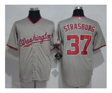 Washington Nationals #37 Stephen Strasburg Grey New Cool Base Stitched MLB Jersey
