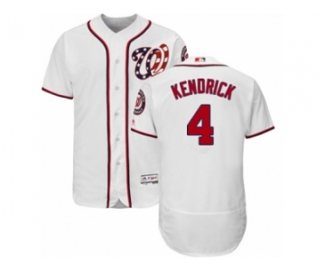 Washington Nationals #4 Howie Kendrick White Flexbase Authentic Collection MLB Jersey