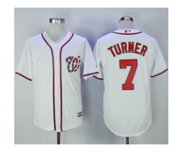 Washington Nationals #7 Trea Turner White New Cool Base Stitched MLB Jersey