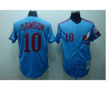 mlb montreal expos #10 dawson m&n blue