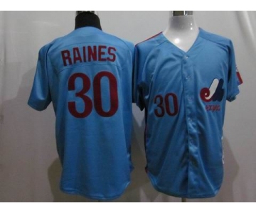 mlb montreal expos #30 tim raines 1982 m&n blue