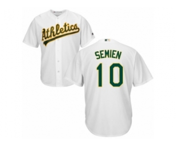 Men's Majestic Oakland Athletics #10 Marcus Semien Replica White Home Cool Base MLB Jersey