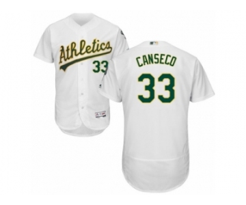 Men's Majestic Oakland Athletics #33 Jose Canseco White Flexbase Authentic Collection MLB Jersey