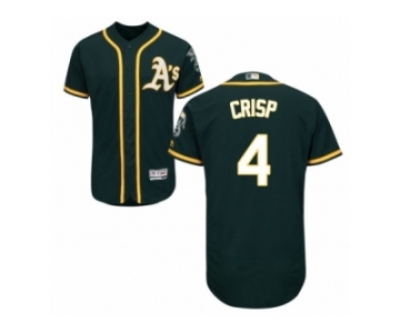 Men's Majestic Oakland Athletics #4 Coco Crisp Green Flexbase Authentic Collection MLB Jersey
