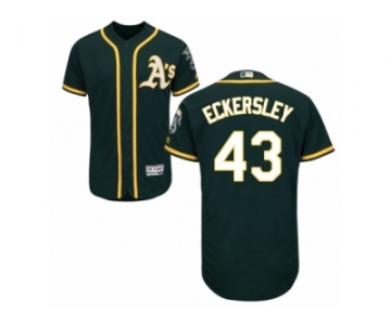 Men's Majestic Oakland Athletics #43 Dennis Eckersley Green Flexbase Authentic Collection MLB Jersey
