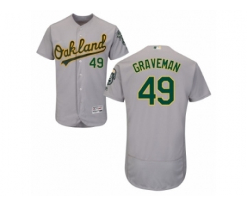 Oakland Athletics #49 Kendall Graveman Grey Flexbase Authentic Collection MLB Jersey