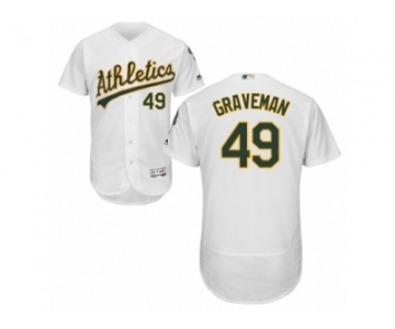 Oakland Athletics #49 Kendall Graveman White Flexbase Authentic Collection MLB Jersey