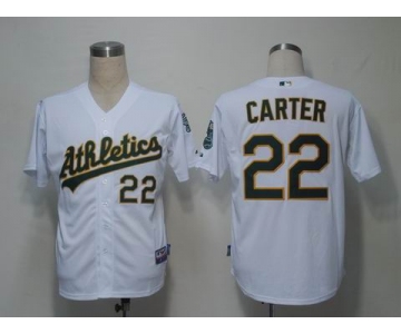 mlb jerseys oakland athletics #22 carter white(cool base)