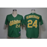 mlb jerseys oakland athletics #24 henderson green