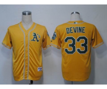 mlb jerseys oakland athletics #33 devine yellow