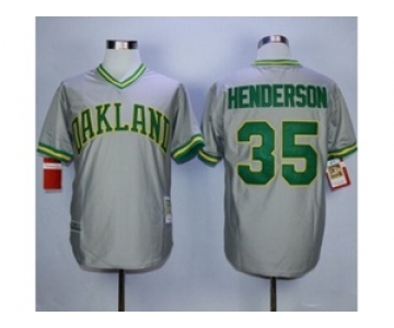 mlb jerseys oakland athletics #35 rickey henderson grey[henderson]