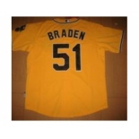 mlb jerseys oakland athletics #51 braden yellow