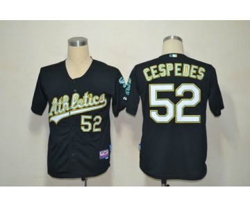 mlb jerseys oakland athletics #52 cespedes black (Cool Base)