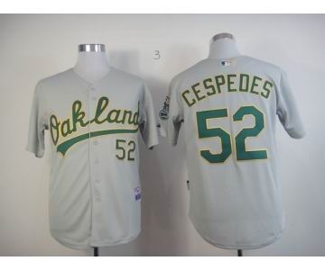 mlb jerseys oakland athletics #52 yoenis cespedes grey