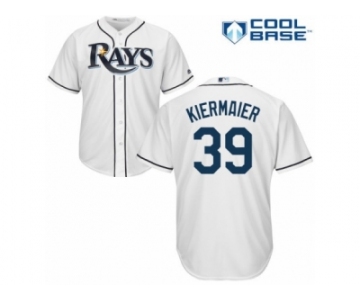 Men's Majestic Tampa Bay Rays #39 Kevin Kiermaier Authentic White Home Cool Base MLB Jersey