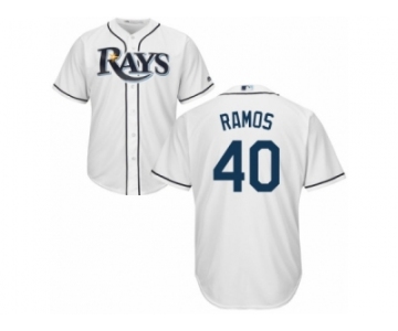 Men's Majestic Tampa Bay Rays #40 Wilson Ramos Replica White Home Cool Base MLB Jersey