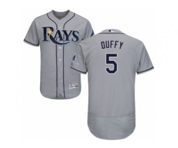 Men's Majestic Tampa Bay Rays #5 Matt Duffy Grey Flexbase Authentic Collection MLB Jersey