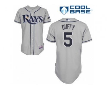 Men's Majestic Tampa Bay Rays #5 Matt Duffy Replica Grey Road Cool Base MLB Jersey