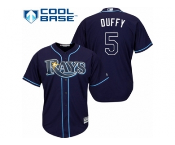 Men's Majestic Tampa Bay Rays #5 Matt Duffy Replica Navy Blue Alternate Cool Base MLB Jersey
