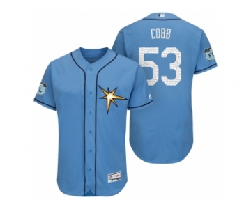 Men's Tampa Bay Rays #53 Alex Cobb 2017 Spring Training Flex Base Authentic Collection Stitched Baseball Jersey