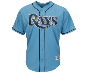 Men's Tampa Bay Rays Blank Majestic Light Blue Official Cool Base Jersey