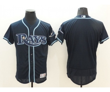 Men's Tampa Bay Rays Blank Majestic Navy Blue Flexbase Authentic Collection Team Jersey