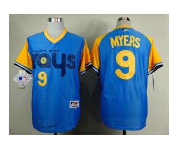 mlb jerseys tampa bay rays #9 myers lt.blue [1988 m&n]