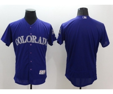 Men Colorado Rockies blank Majestic Purple Flexbase Authentic Collection Jersey