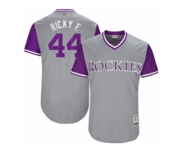 Men's 2017 Little League World Series Rockies #44 Tyler Anderson Ricky F. Gray Jersey