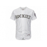 Men's Colorado Rockies Majestic Blank White Flexbase Authentic Collection Team Jersey