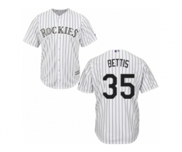 Men's Majestic Colorado Rockies #35 Chad Bettis Replica White Home Cool Base MLB Jersey