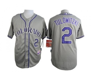 mlb jerseys colorado rockies #2 tulowitzki grey