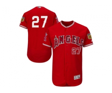 Los Angeles Angels Of Anaheim #27 Mike Trout Red 2017 Spring Training Flexbase Authentic Collection Stitched Baseball Jersey