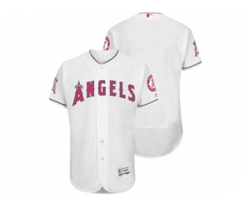 Los Angeles Angels of Anaheim Blank White Home 2016 Mother's Day Flex Base Jersey