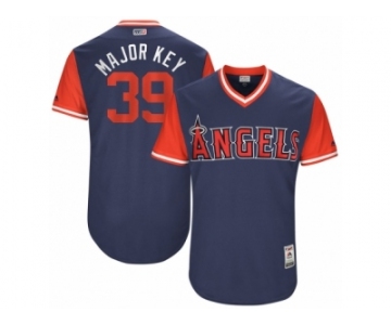 Men's 2017 Little League World Series Angels #39 Keynan Middleton Major Key Navy Jersey