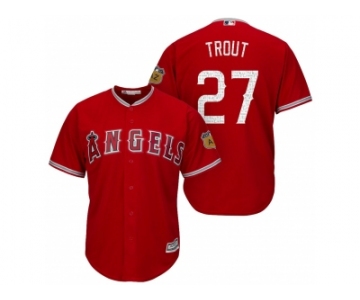 Men's Los Angeles Angels Of Anaheim #27 Mike Trout 2017 Spring Training Cool Base Stitched MLB Jersey