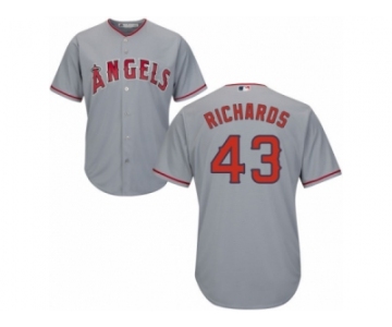 Men's Majestic Los Angeles Angels of Anaheim #43 Garrett Richards Authentic Grey Road Cool Base MLB Jersey