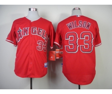 mlb jerseys los angeles angels #33 wilson red