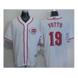 Cincinnati Reds #19 Joey Votto White New Cool Base Stitched Baseball Jersey