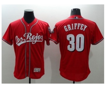 Cincinnati Reds #30 Ken Griffey Red Flexbase Authentic Collection Los Rojos Stitched Baseball Jersey