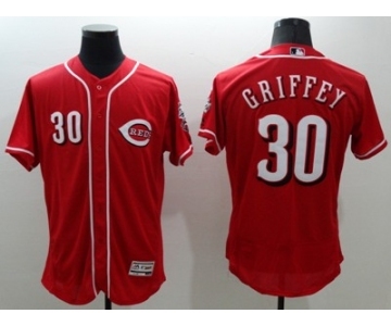 Men Cincinnati Reds #30 Ken Griffey Jr Majestic red Flexbase Authentic Collection Player Jersey