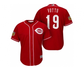 Men's Cincinnati Reds #19 Joey Votto 2017 Spring Training Cool Base Stitched MLB Jersey
