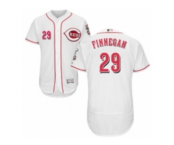 Men's Majestic Cincinnati Reds #29 Brandon Finnegan White Flexbase Authentic Collection MLB Jersey