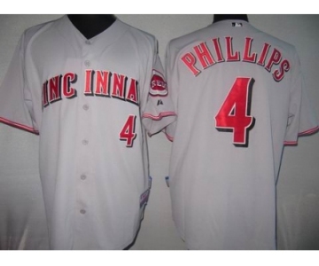 mlb cincinnati reds #4 phillips grey